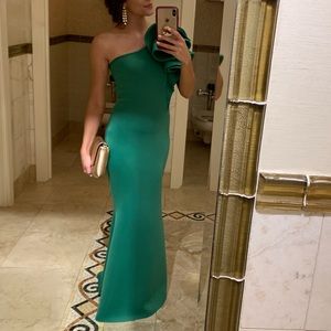 Green formal gown!